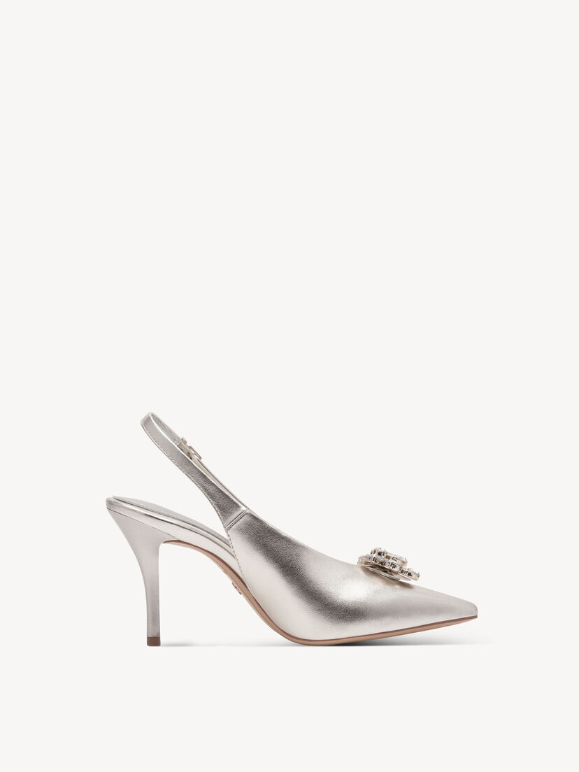 Slingpumps - metallic, PLATINUM, hi-res