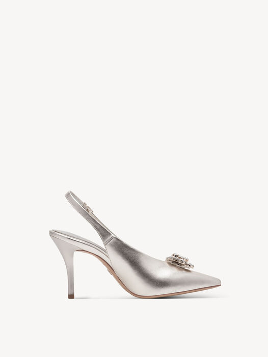 Slingpumps, PLATINUM, hi-res