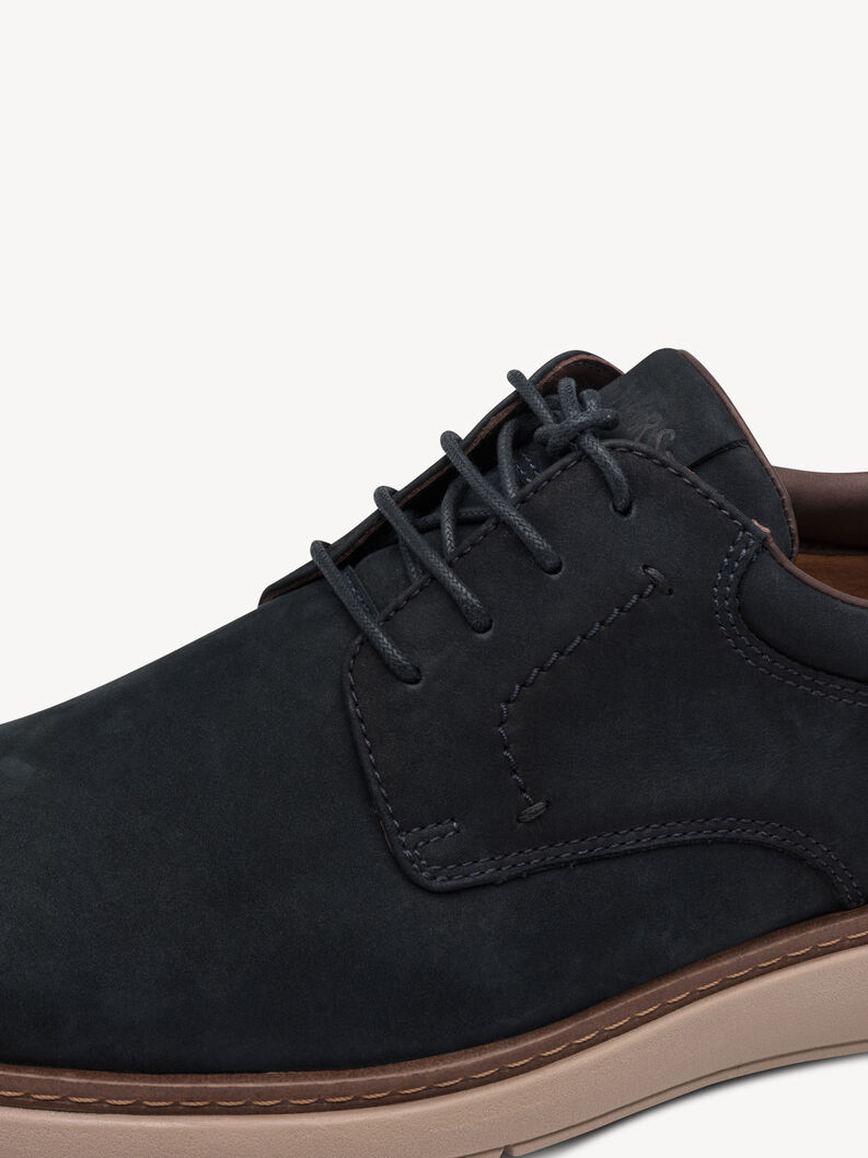 Lederhalbschuh - blau, NAVY, hi-res