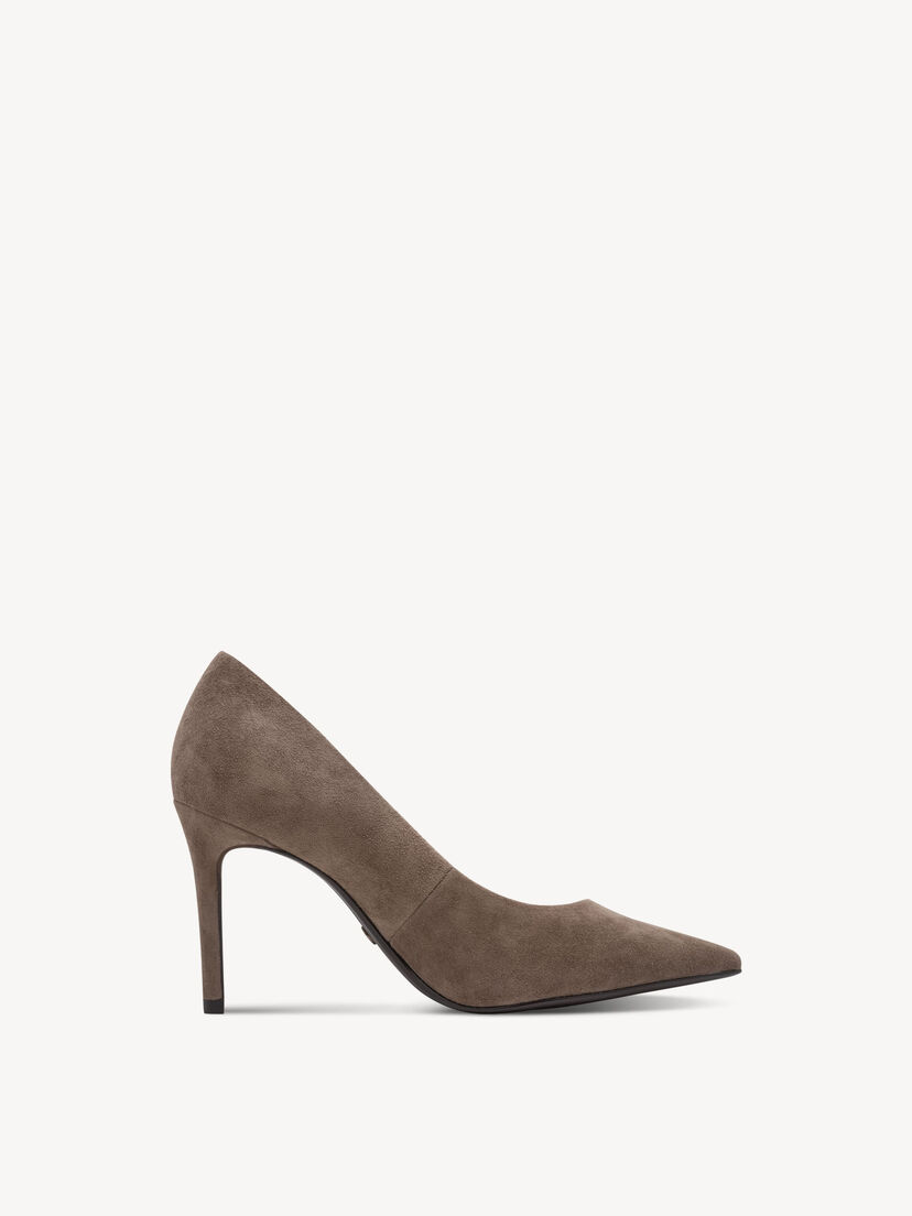 Leren Pumps - bruin, TAUPE SUEDE, hi-res