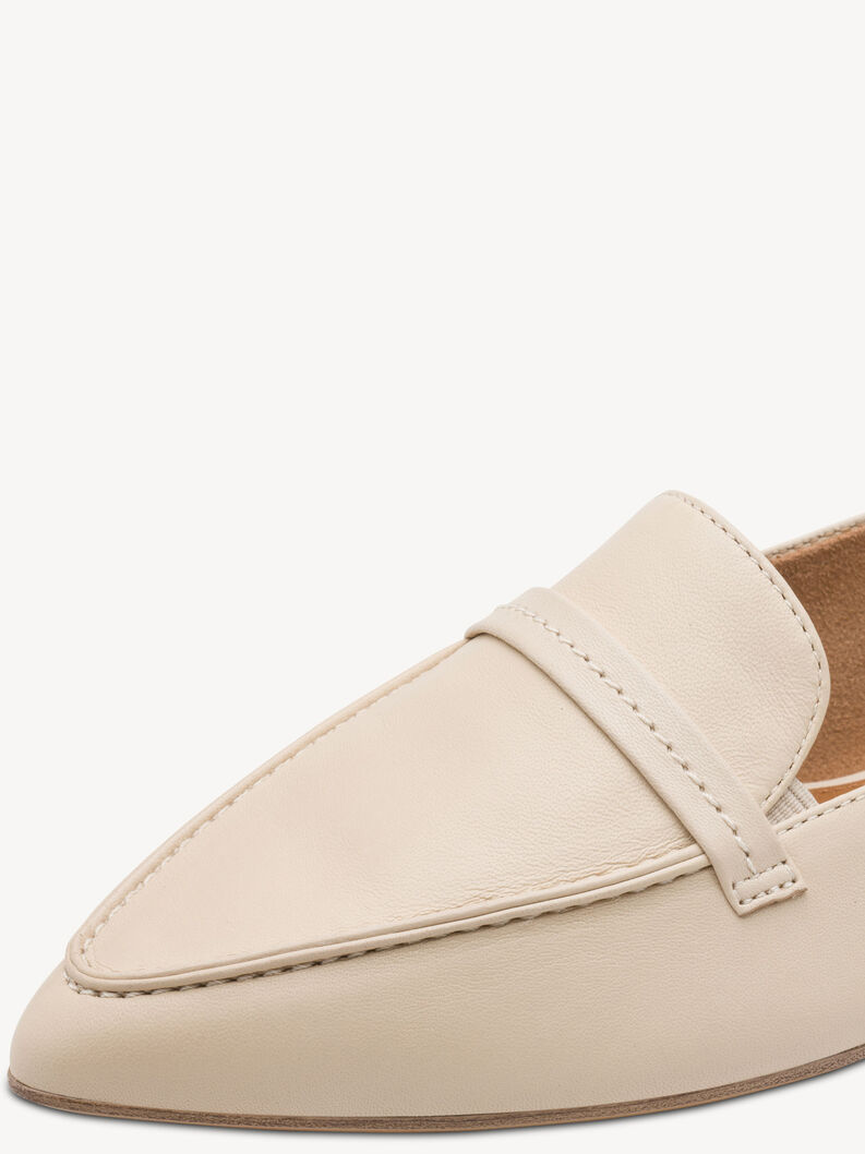 Slipper en cuir - beige, IVORY, hi-res