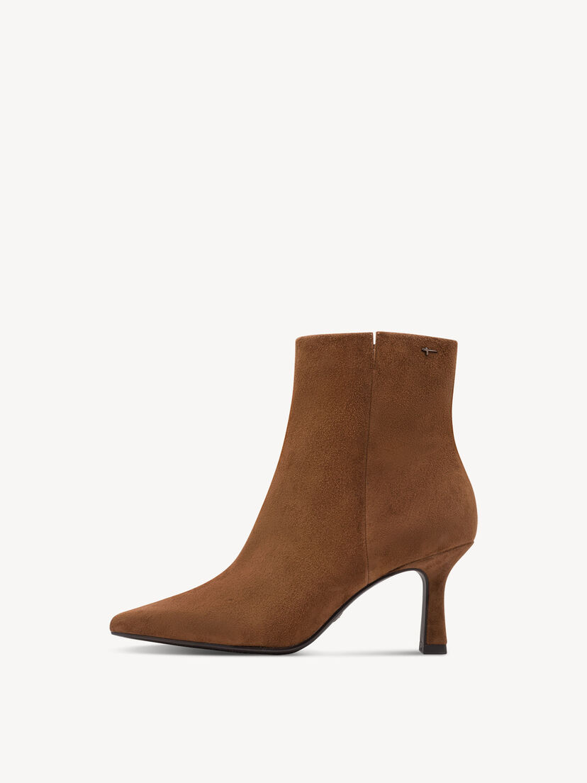 Leren Enkellaarsje - bruin, BROWN, hi-res