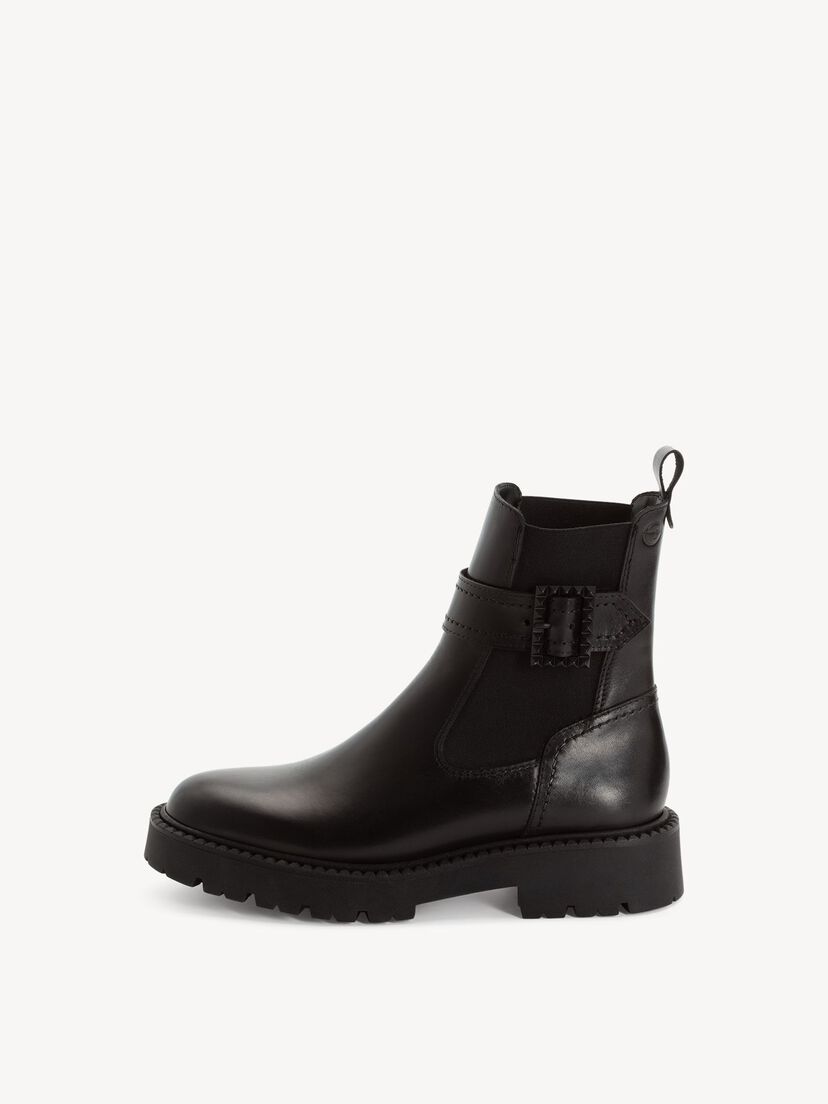 Leren Chelseaboot - zwart, BLACK, hi-res