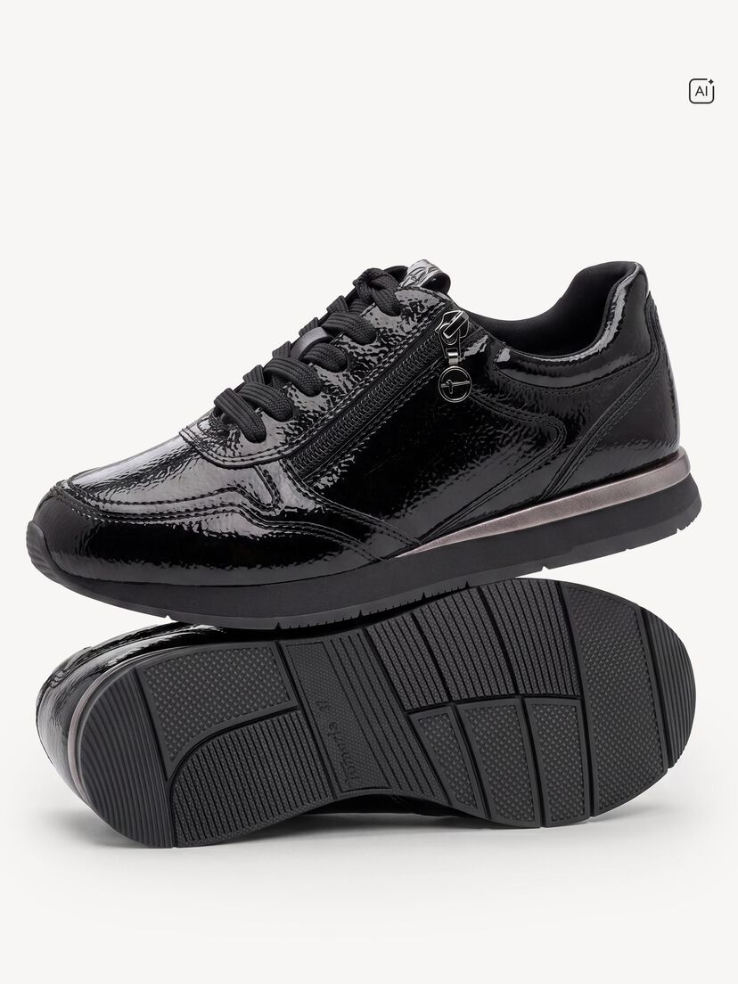 Sneaker - zwart, BLACK PATENT, hi-res