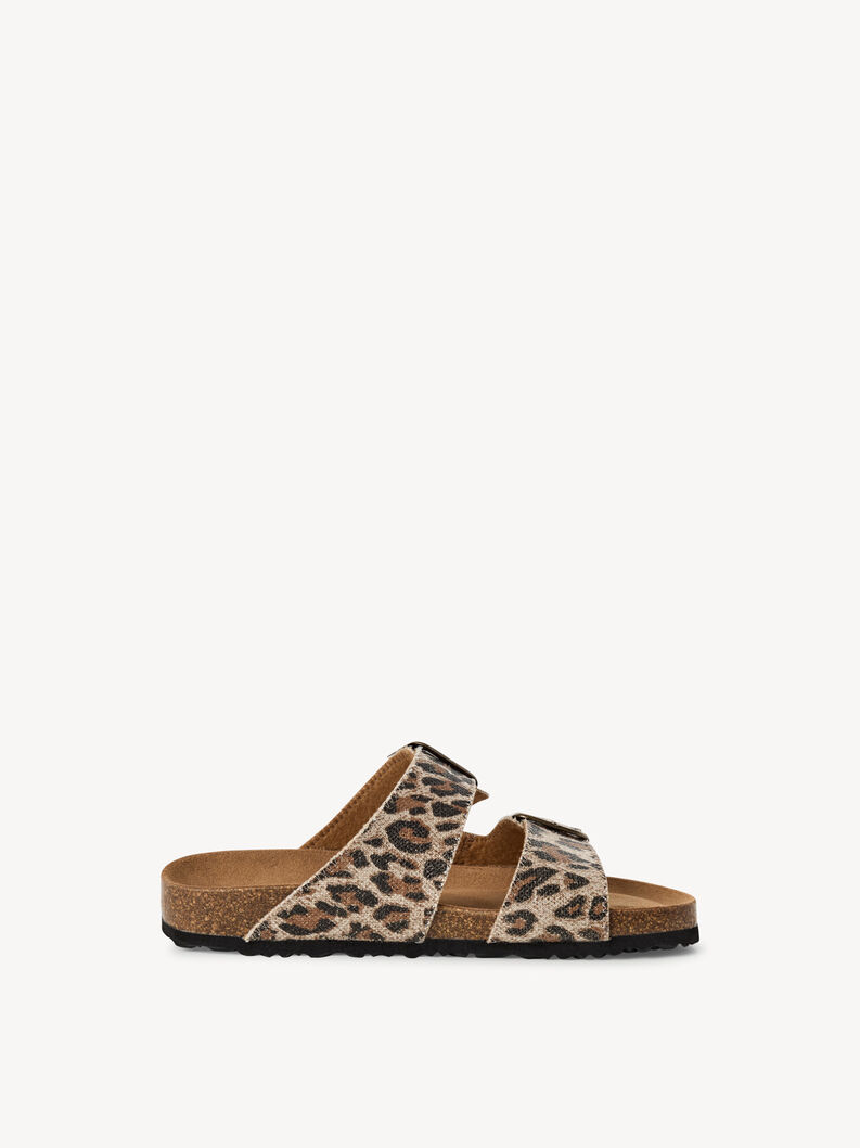Pantolette - braun, LEOPARD, hi-res