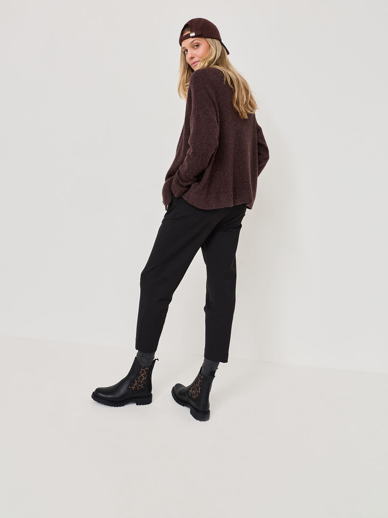 Leder Chelsea Boot - schwarz, BLACK/LEOPARD, hi-res