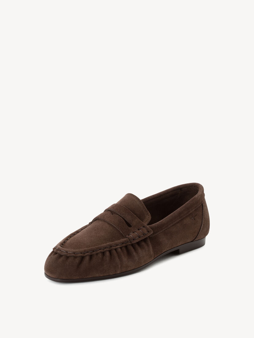 Leren Mocassin - bruin, MOCCA, hi-res