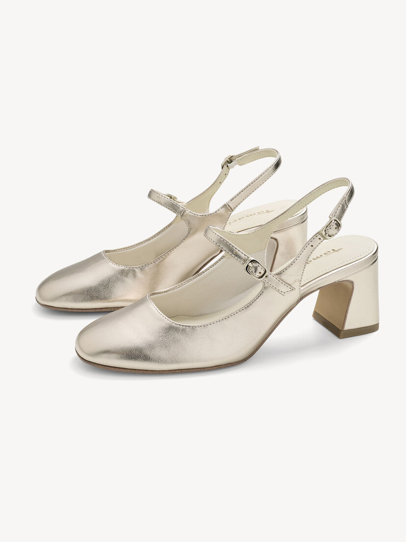 Slingpumps - metallic, LIGHT GOLD, hi-res