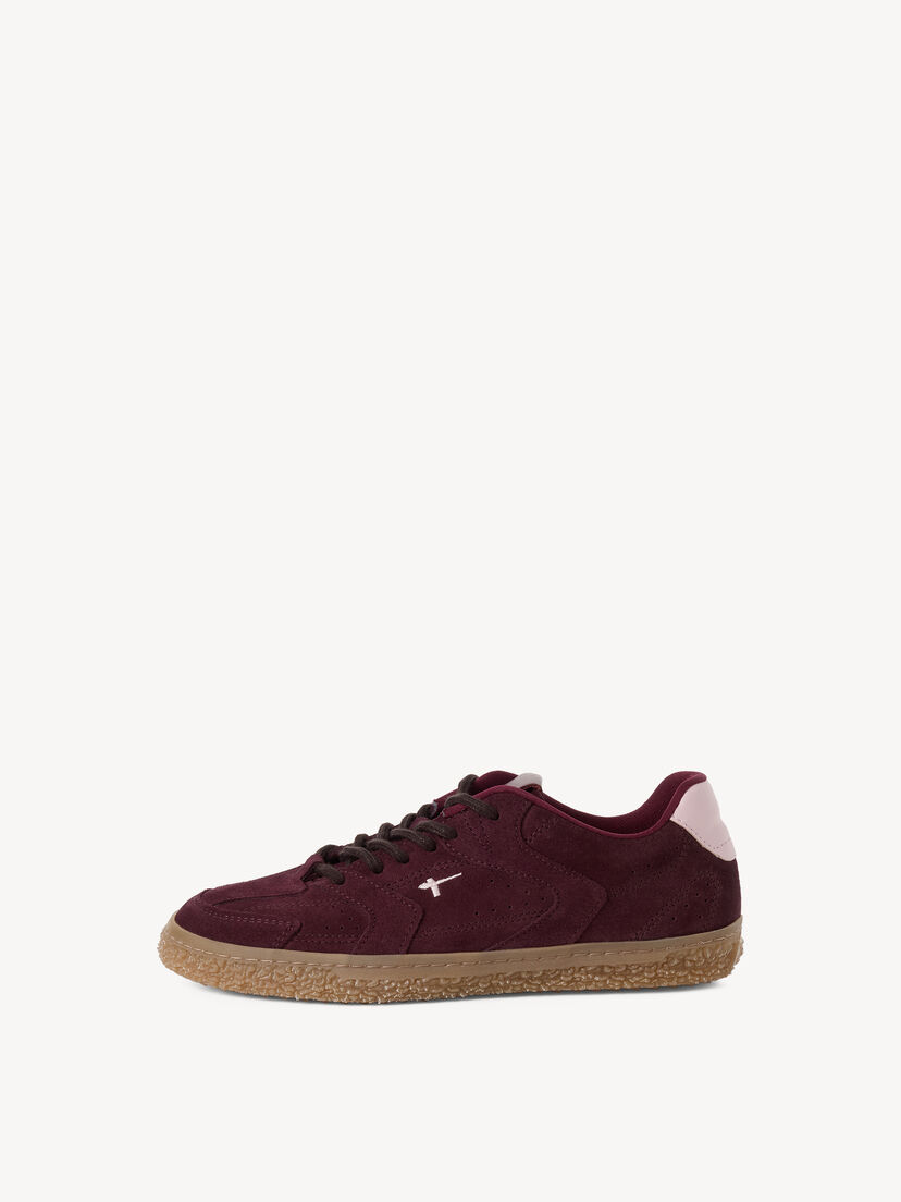 Leren Sneaker - rood, BORDEAUX COMB, hi-res