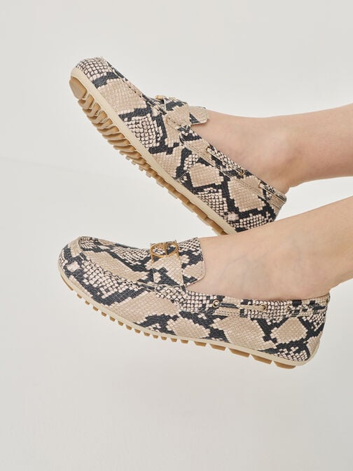 Moccassin, BEIGE SNAKE, hi-res