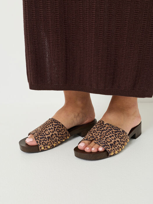 Slipper, COGNAC LEOPARD, hi-res