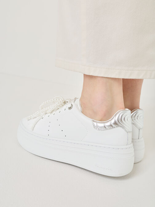 Sneaker, WHITE/SILVER, hi-res