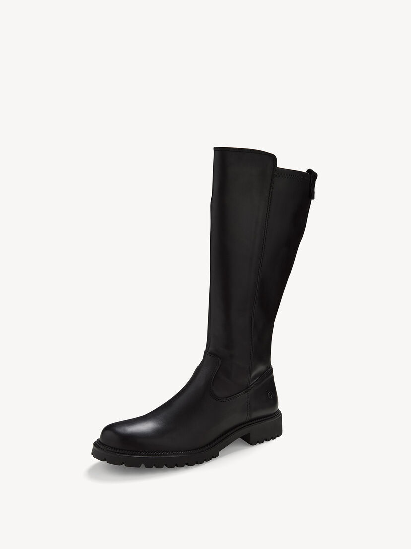 Leren Laarzen - zwart, BLACK, hi-res