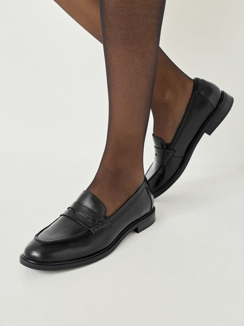 Slipper, BLACK LEATHER, hi-res