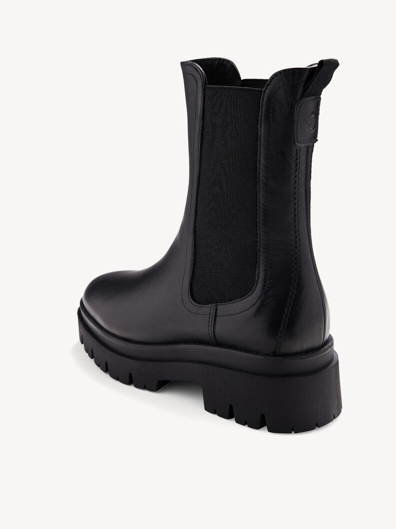 Bottine Chelsea en cuir - noir, BLACK, hi-res