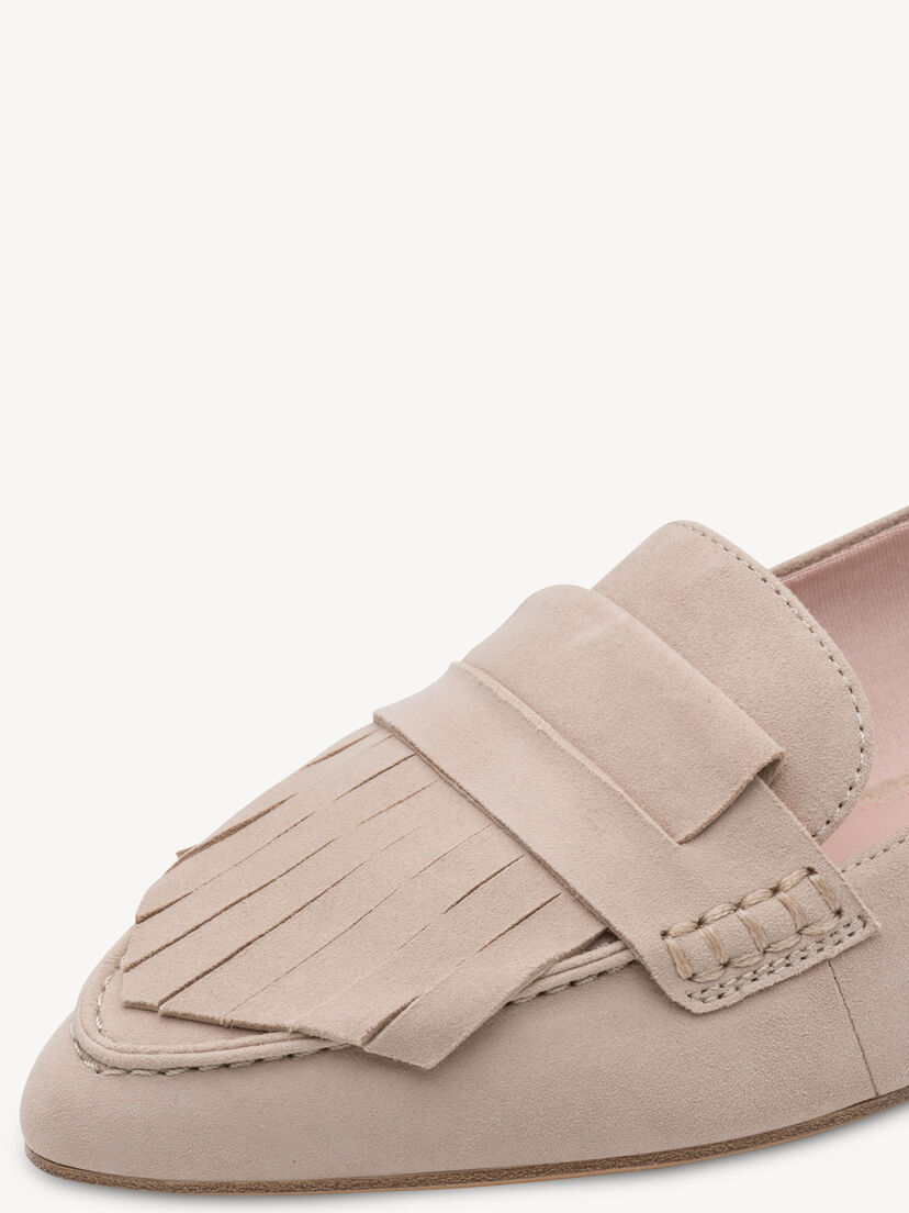 Leren Instappers - beige, GREY, hi-res