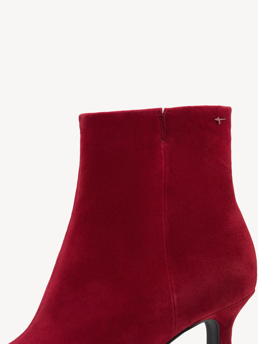 Leren Enkellaarsje - rood, RED, hi-res