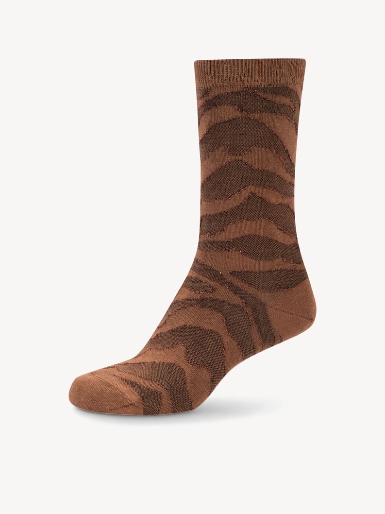 Socks - brown, cognac, hi-res