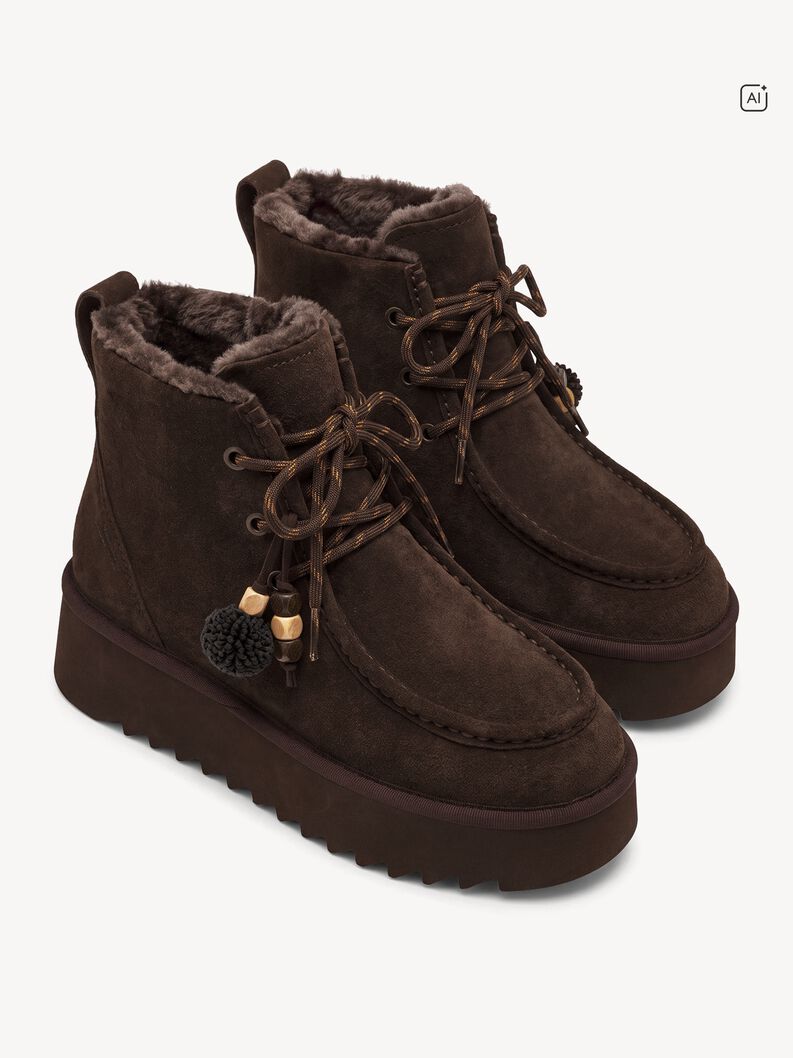 Lederstiefelette - braun Warmfutter, MOCCA, hi-res