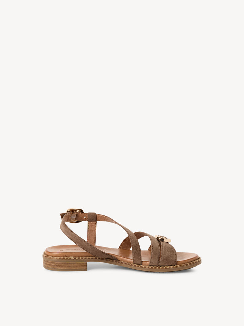 Leather Sandal - brown, TAUPE SUEDE, hi-res