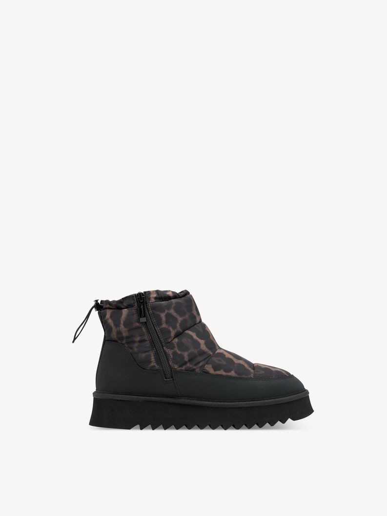 Ankelboots - svart warm lining, BLACK/LEOPARD, hi-res