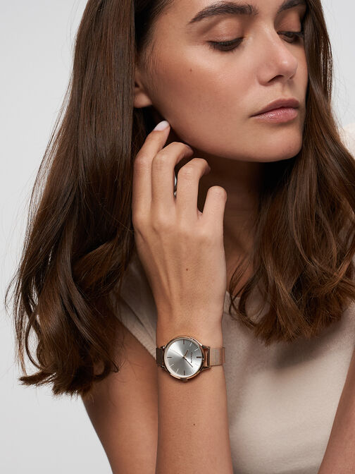 Uhr, ros&eacute;gold, hi-res