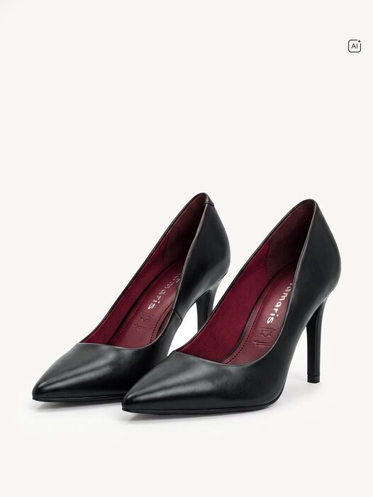 Pumps, BLACK LEATHER, hi-res