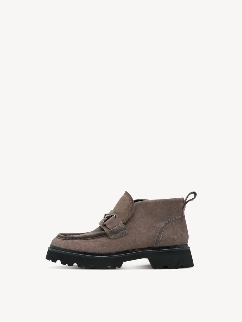 Leren Enkellaarsje - beige, TAUPE, hi-res