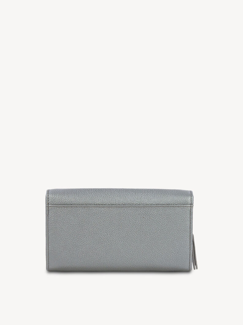 Ledergeldb&ouml;rse - silber, darksilver, hi-res