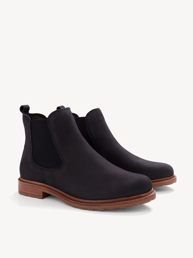 Leder Chelsea Boot - blau, NAVY NUBUC, hi-res