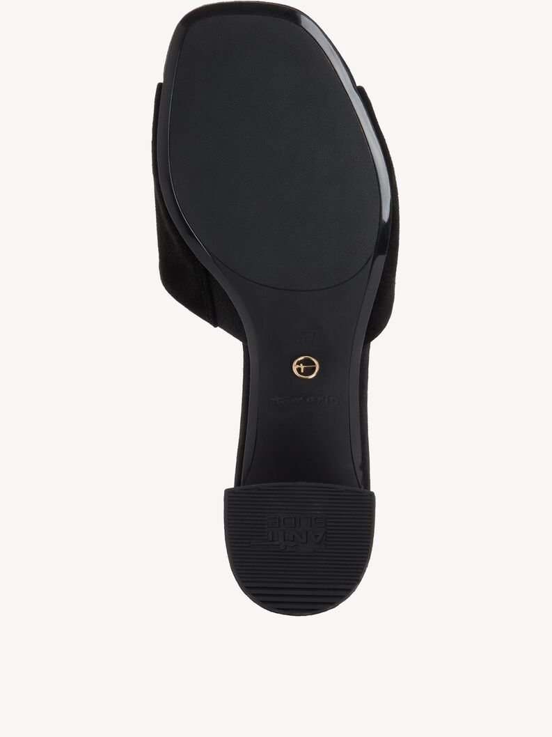 Lederpantolette - schwarz, BLACK SUEDE, hi-res