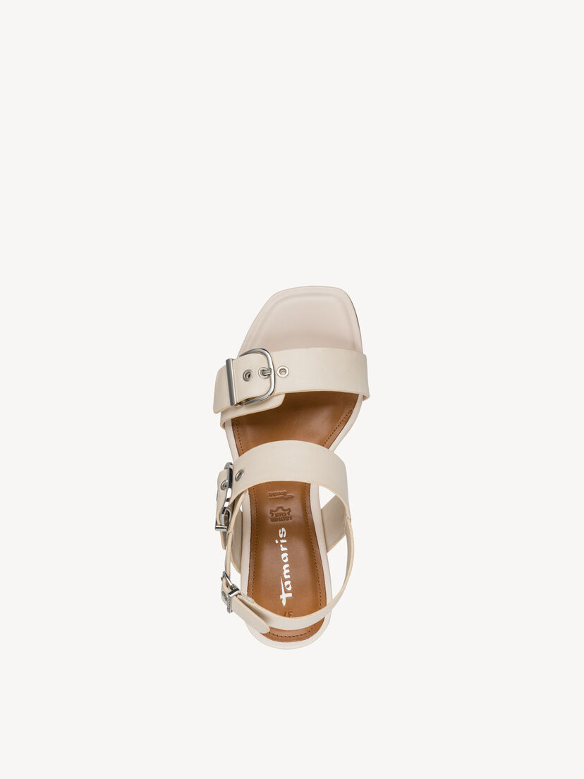 Leren Sandaaltje - beige, IVORY, hi-res
