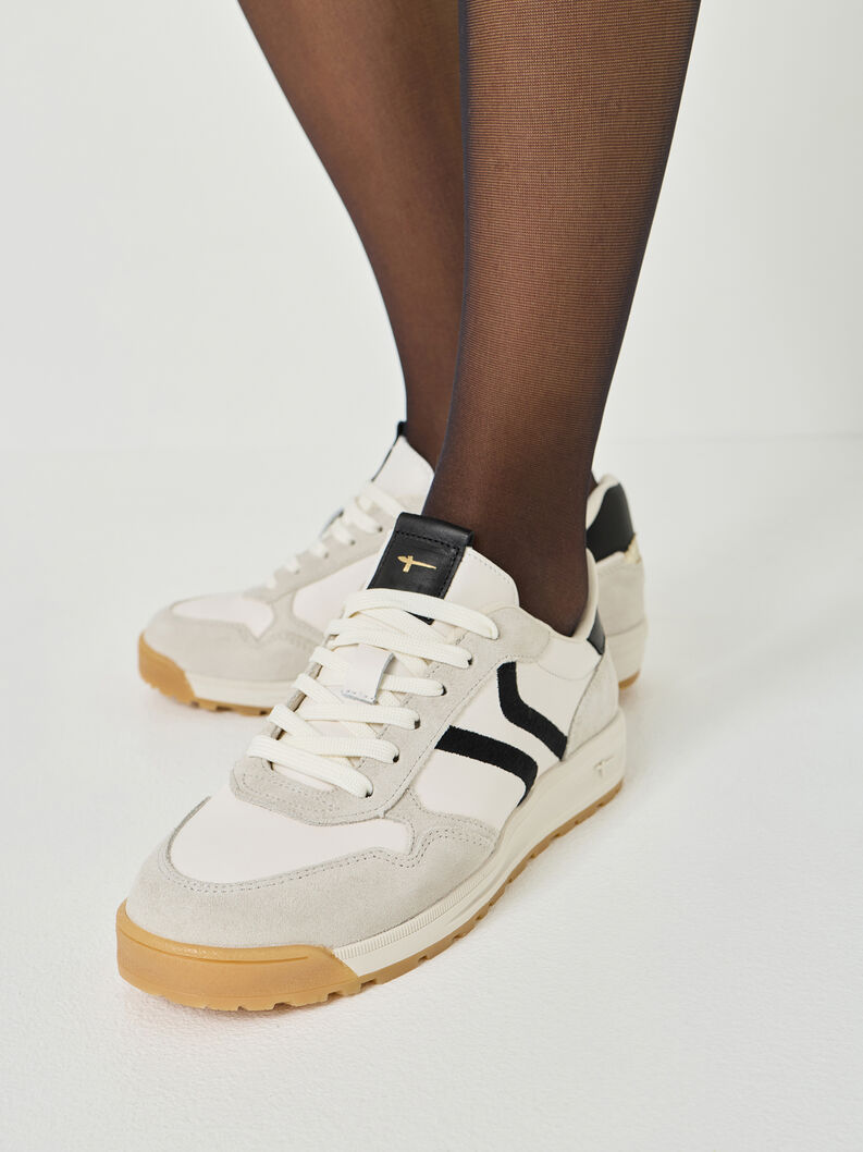 Basket en cuir - beige, IVORY COMB, hi-res