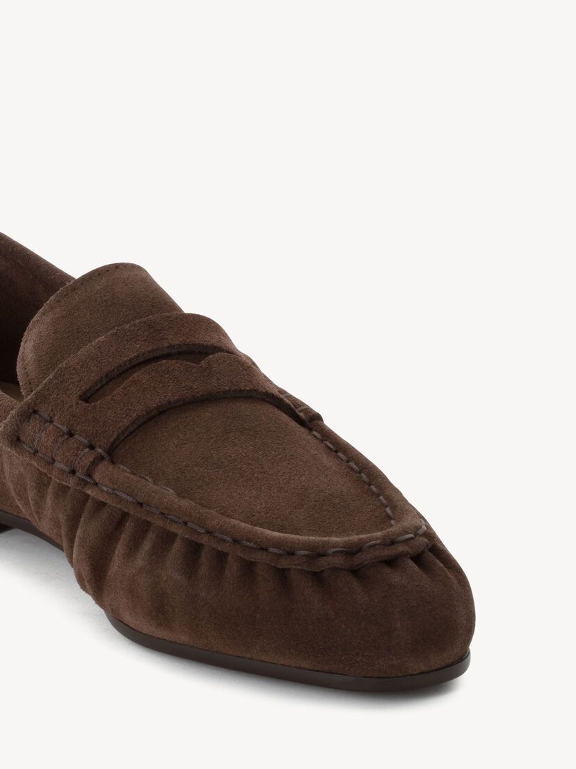 Leren Mocassin - bruin, MOCCA, hi-res