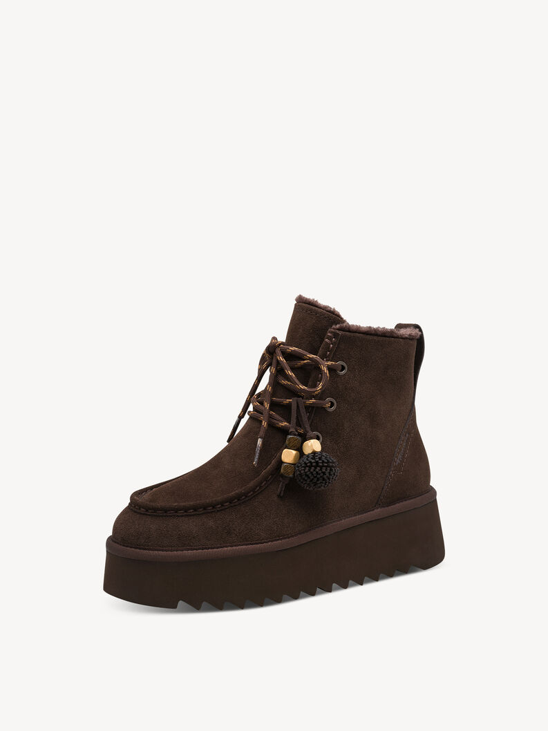 Lederstiefelette - braun Warmfutter, MOCCA, hi-res