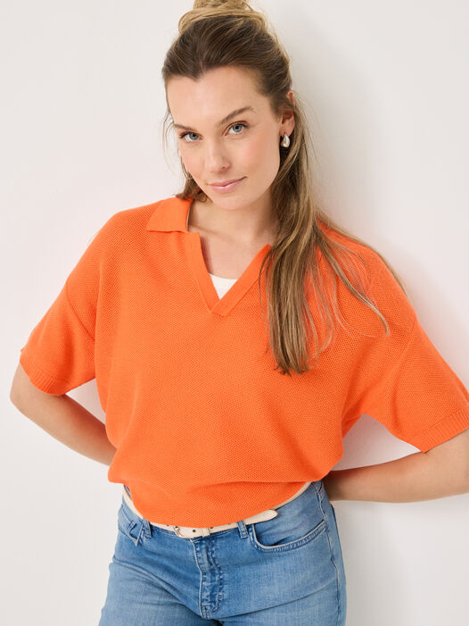 Polo Sweater, Nasturtium, hi-res