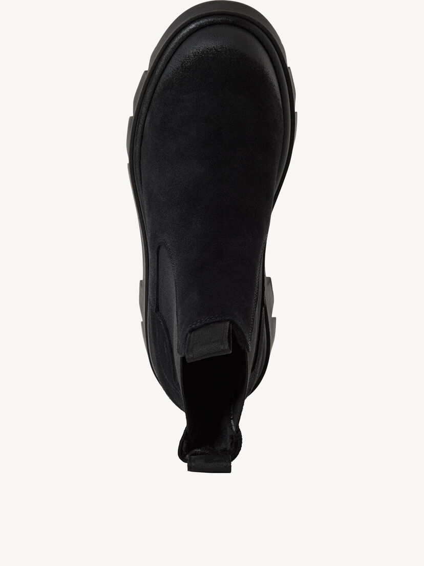 Leren Chelseaboot - zwart, BLACK, hi-res