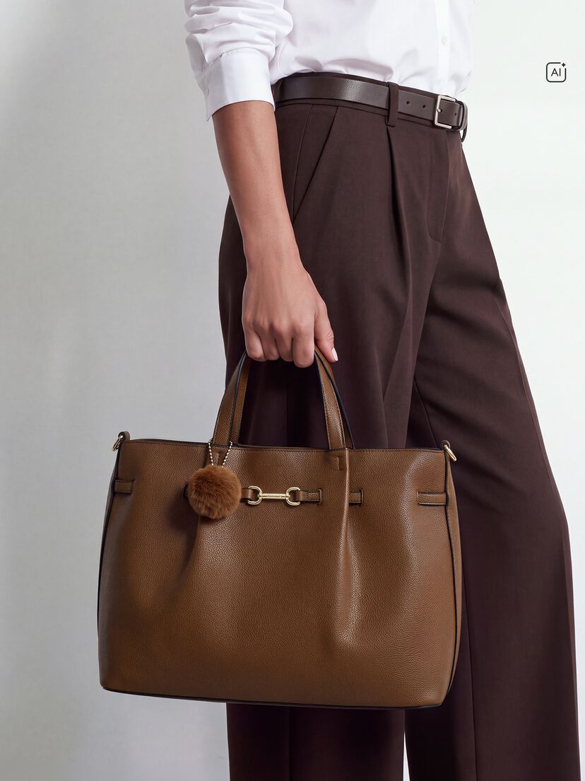 Shopper - bruin, cognac, hi-res