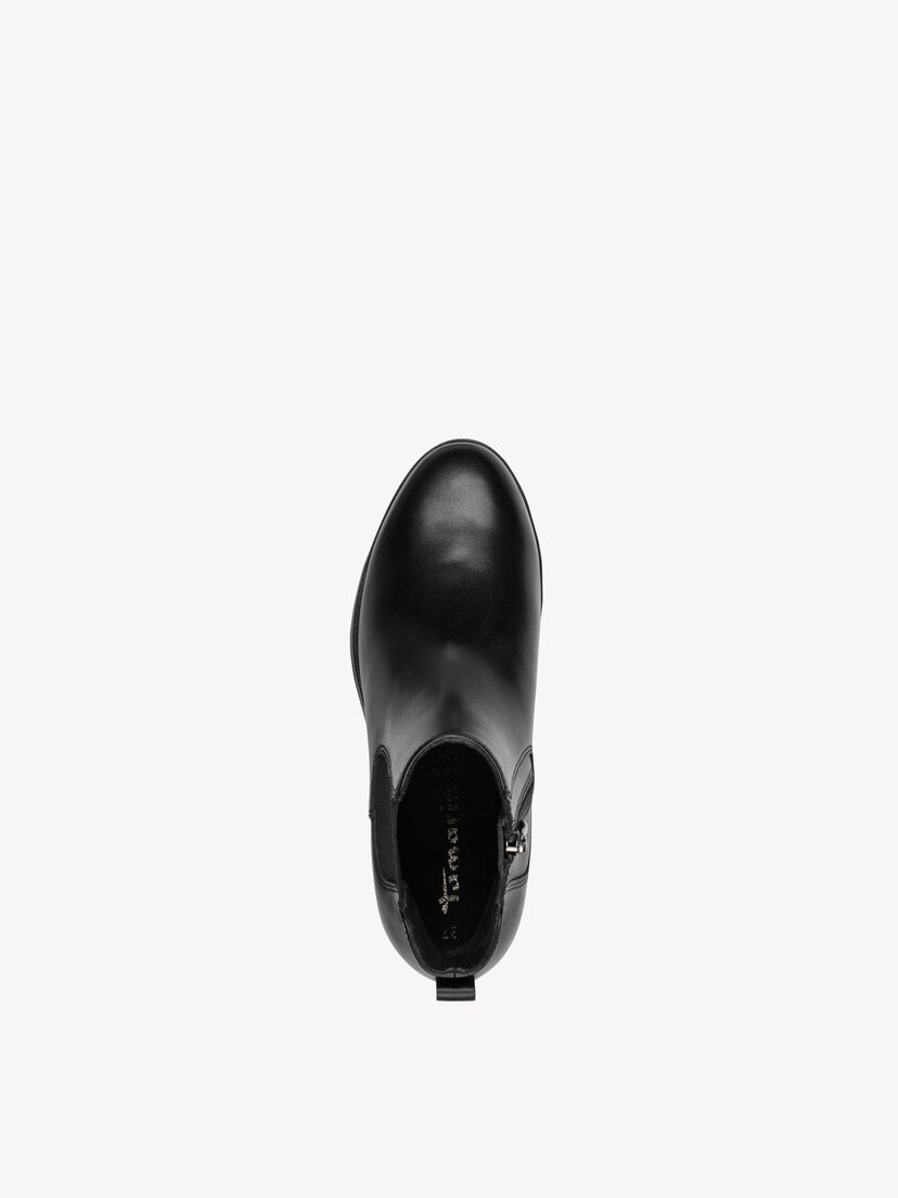 Leren Chelseaboot - zwart, BLACK, hi-res