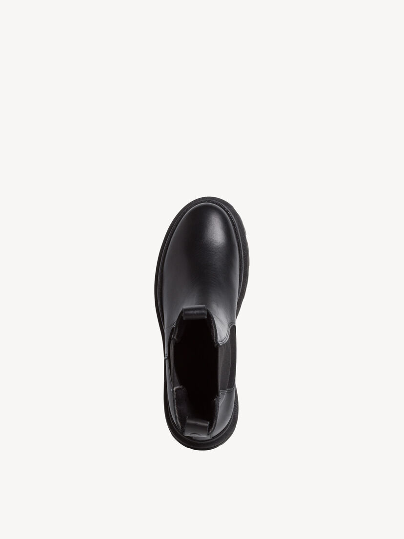 Leren Chelseaboot - zwart, BLACK LEATHER, hi-res