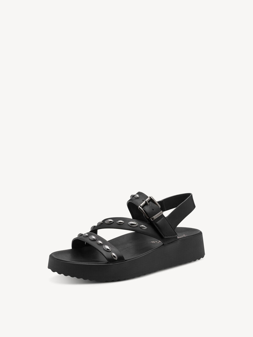 Sandaaltje - zwart, BLACK, hi-res