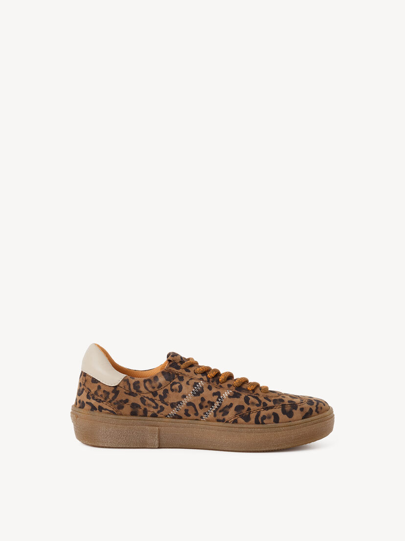 Leren Sneaker - bruin, LEOPARD, hi-res
