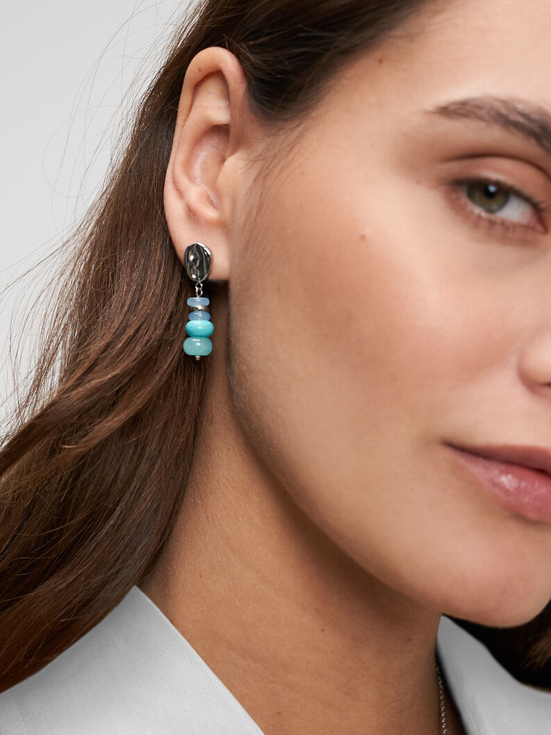 Earrings - silver, silver, hi-res