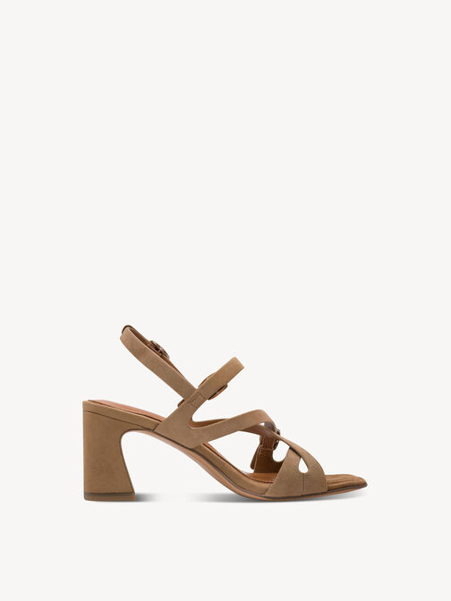 Sandale &agrave; talon, BEIGE SUEDE, hi-res