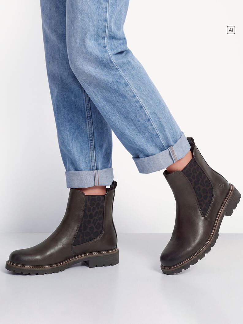 Bottine Chelsea - marron, MOCCA/LEOPARD, hi-res