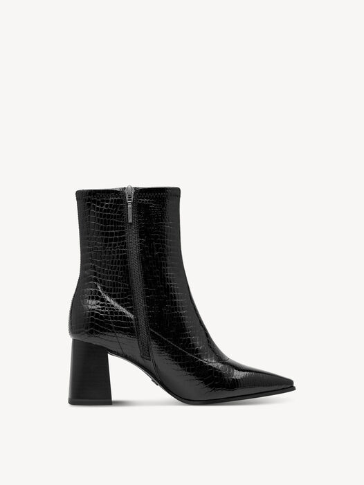 Enkellaarsje, BLACK CROCO, hi-res
