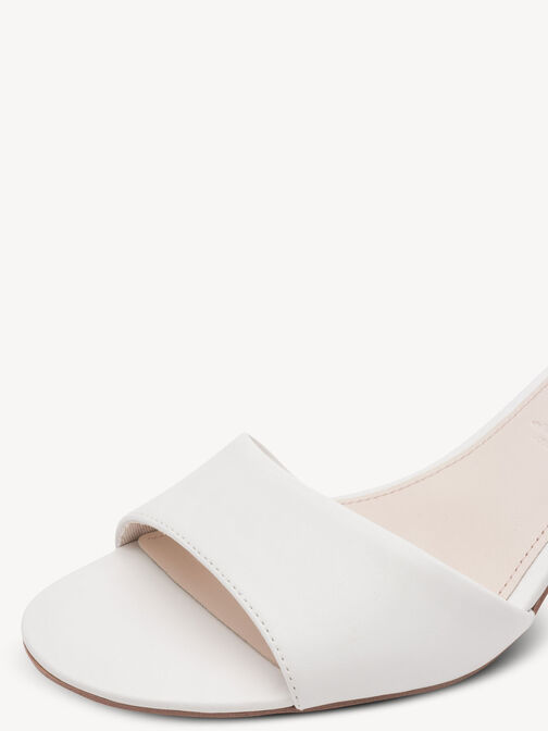 Sandale &agrave; talon, WHITE LEATHER, hi-res