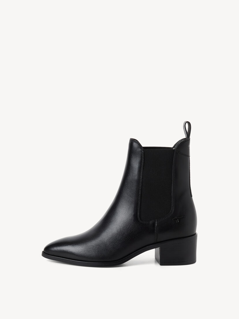 Leren Chelseaboot - zwart, BLACK, hi-res