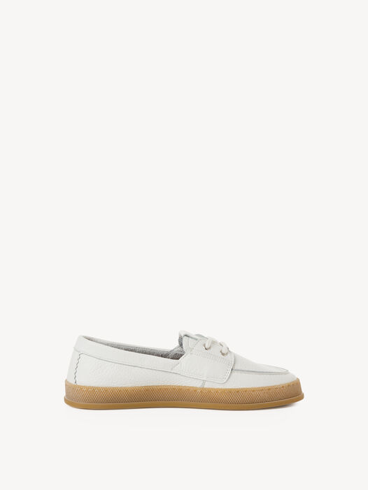 Mocassin, WHITE LEATHER, hi-res