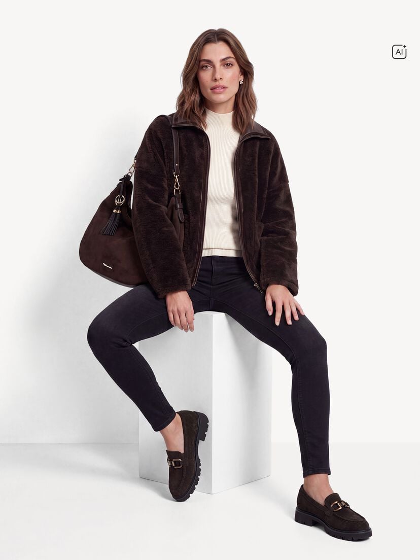 Leren Instappers - bruin, MOCCA SUEDE, hi-res